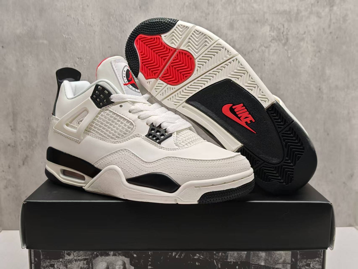 Air Jordan 4 Retro MENS WMNS Flight Club Sail University Red Black