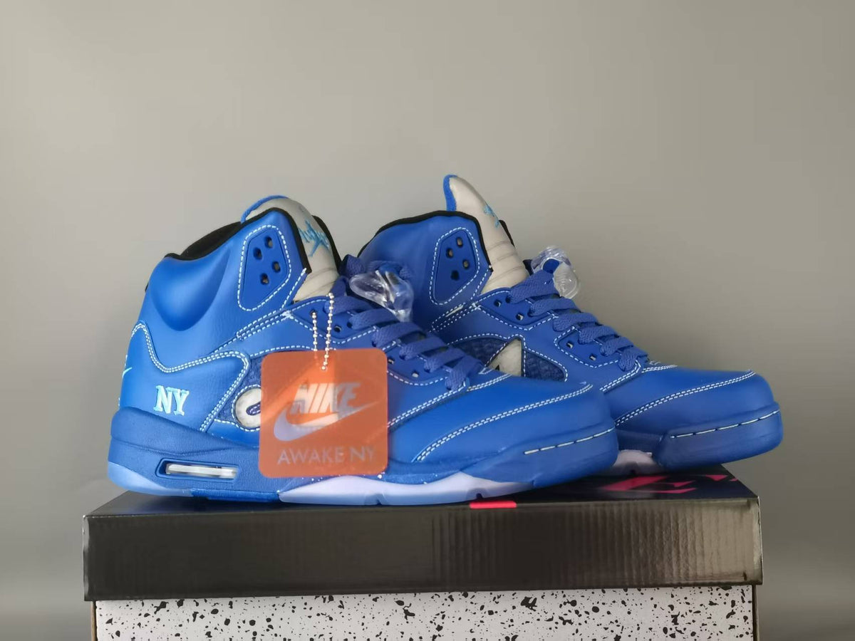 Air Jordan 5 Retro NY Arctic Blue Blue Black