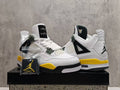 Air Jordan 4 Retro MENS WMNS Lightning Tour Yellow White Dark Blue Grey CT8527‑700