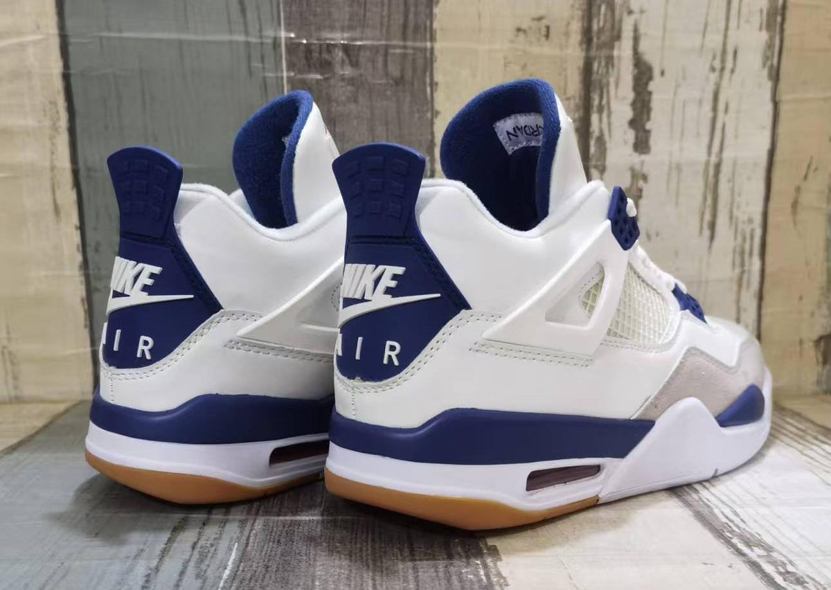 Air Jordan 4 Retro Off‑White‑Blue
