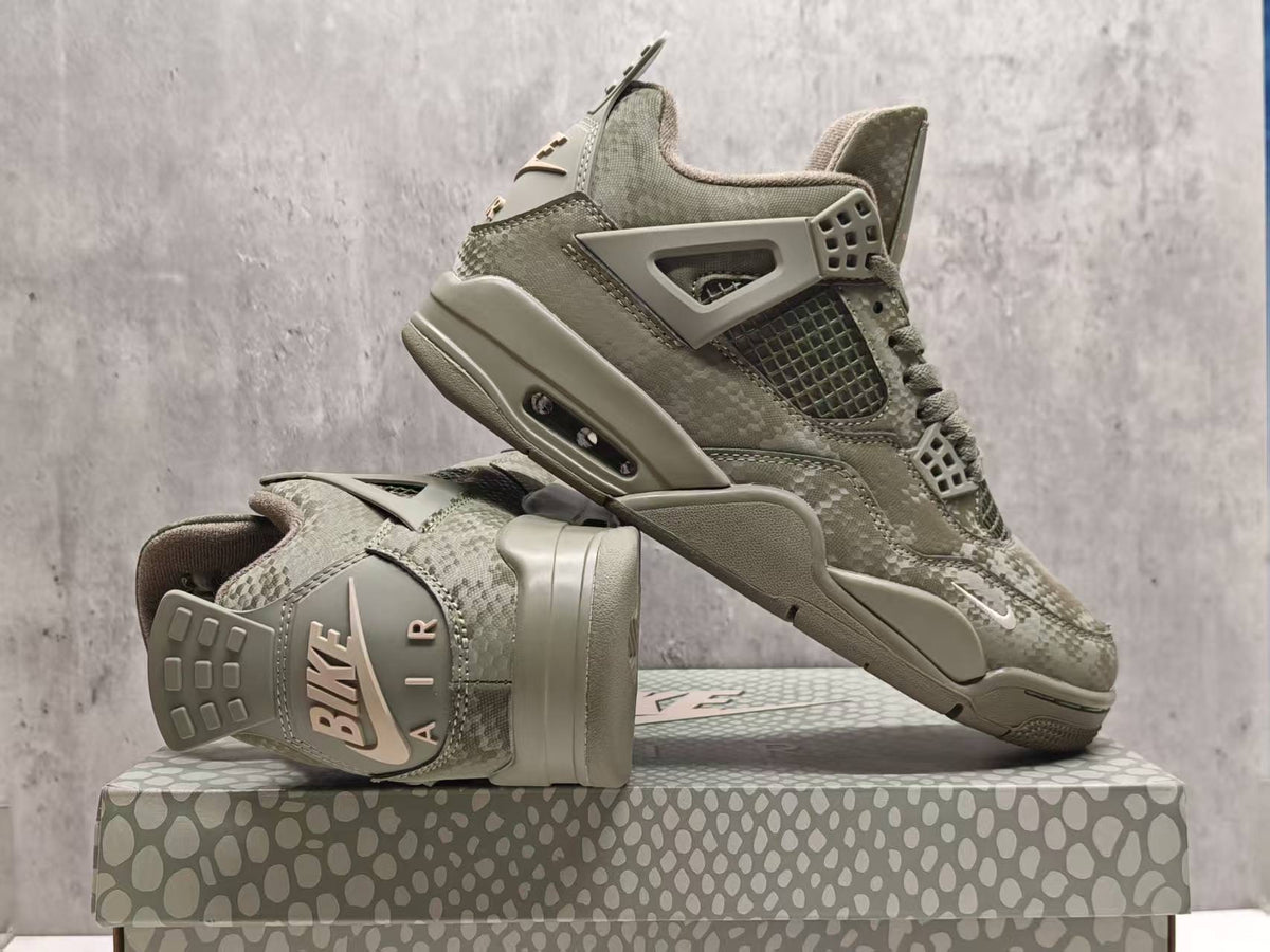 Air Jordan 4 Retro Military Mamba Custom Olive Black