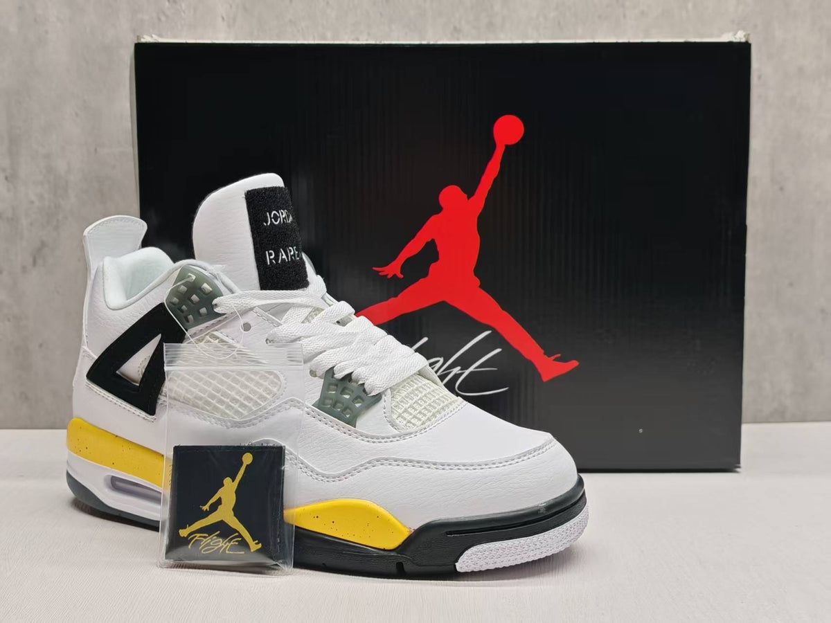 Air Jordan 4 Retro MENS WMNS Lightning Tour Yellow White Dark Blue Grey CT8527‑700