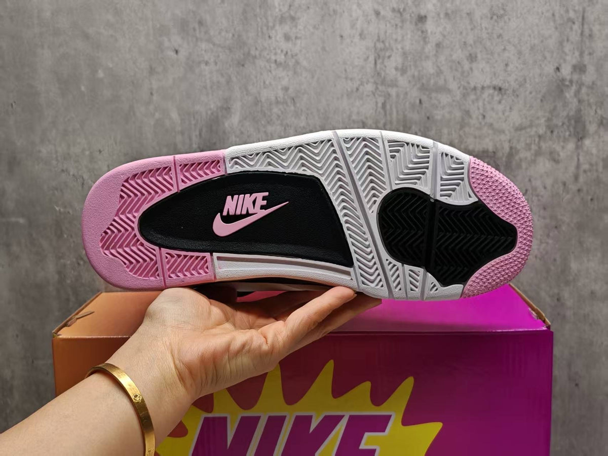 Air Jordan 4 Retro MENS WMNS Comic Off‑White Anthracite Fire Pink Muslin JA1135‑100