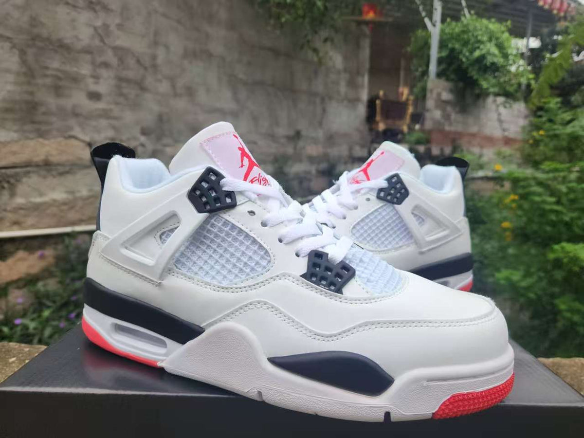 Air Jordan 4 Retro White‑Red