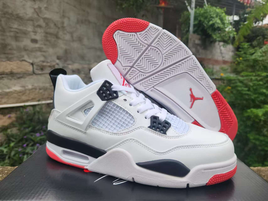 Air Jordan 4 Retro White‑Red